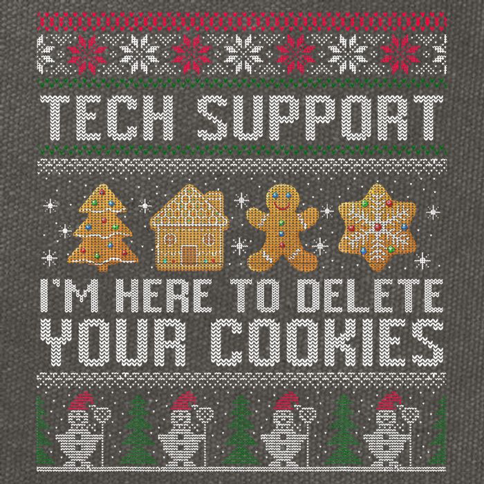 Tech Support I’M Here To Delete Your Cookies Christmas Cotton Canvas Backpack
