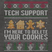 Tech Support I’M Here To Delete Your Cookies Christmas Vector Backpack