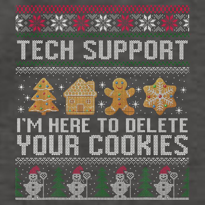 Tech Support I’M Here To Delete Your Cookies Christmas Vector Backpack