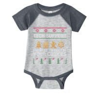 Tech Support I’M Here To Delete Your Cookies Christmas Infant Baby Jersey Bodysuit