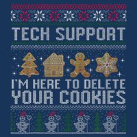 Tech Support I’M Here To Delete Your Cookies Christmas Infant Baby Jersey Bodysuit