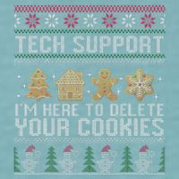 Tech Support I’M Here To Delete Your Cookies Christmas Sueded Cloud Jersey T-Shirt