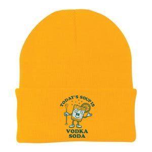 TodayS Soup Is Vodka Soda Knit Cap Winter Beanie