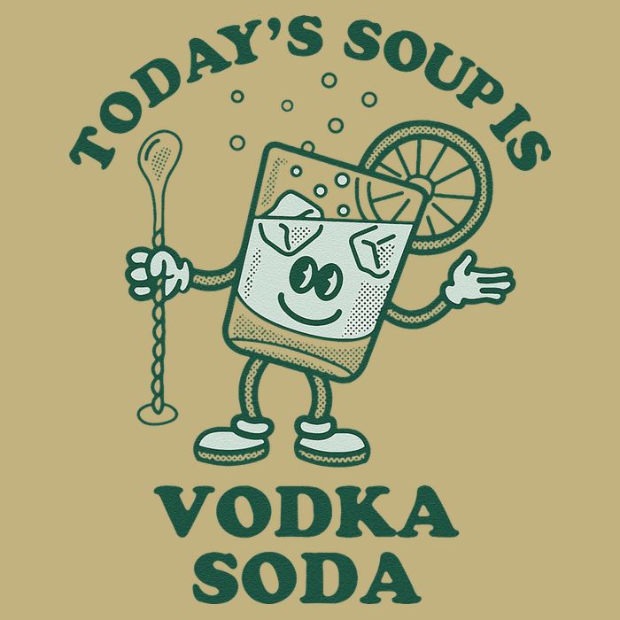 TodayS Soup Is Vodka Soda Tall Long Sleeve T-Shirt