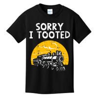 Train Sorry I Tooted Funny Locomotive Railroad Kids T-Shirt