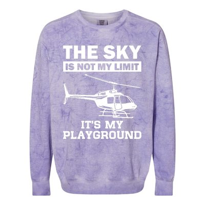 The Sky Is Not My Limit ItS My Playground Colorblast Crewneck Sweatshirt