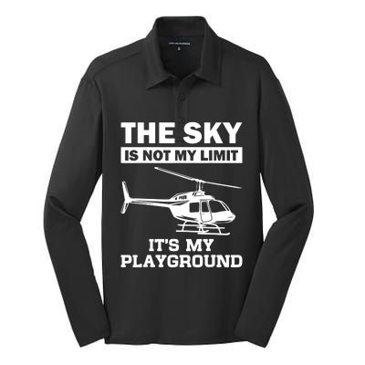 The Sky Is Not My Limit ItS My Playground Silk Touch Performance Long Sleeve Polo