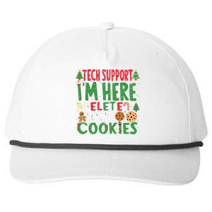 Tech Support IM Here To Delete Your Cookies Christmas Xmas Snapback Five-Panel Rope Hat