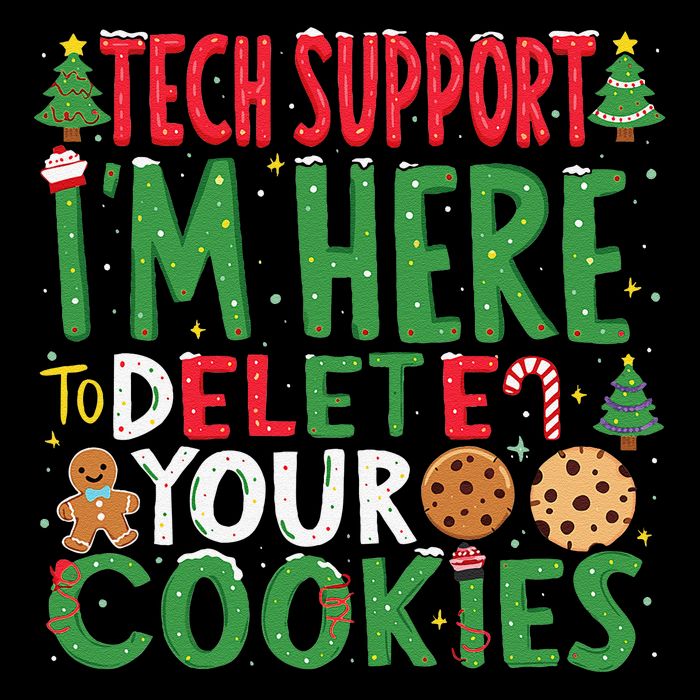 Tech Support IM Here To Delete Your Cookies Christmas Xmas 16 in Basic Backpack