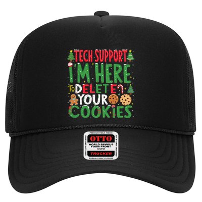 Tech Support IM Here To Delete Your Cookies Christmas Xmas Trucker Hat