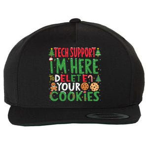 Tech Support IM Here To Delete Your Cookies Christmas Xmas Wool Snapback Cap