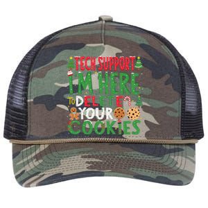 Tech Support IM Here To Delete Your Cookies Christmas Xmas Retro Rope Trucker Hat Cap