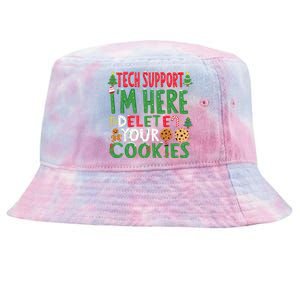 Tech Support IM Here To Delete Your Cookies Christmas Xmas Tie-Dyed Bucket Hat