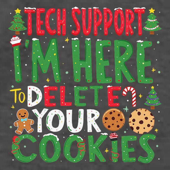 Tech Support IM Here To Delete Your Cookies Christmas Xmas Vector Backpack