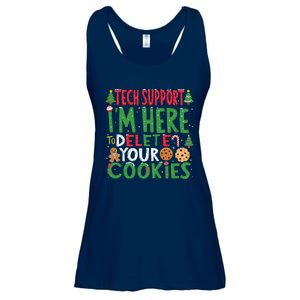 Tech Support IM Here To Delete Your Cookies Christmas Xmas Ladies Essential Flowy Tank