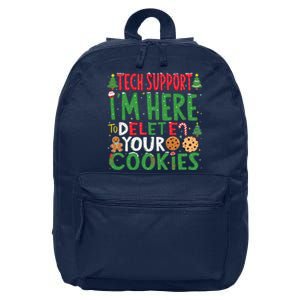 Tech Support IM Here To Delete Your Cookies Christmas Xmas 16 in Basic Backpack