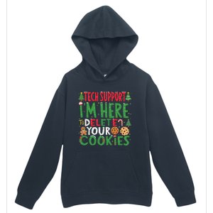 Tech Support IM Here To Delete Your Cookies Christmas Xmas Urban Pullover Hoodie