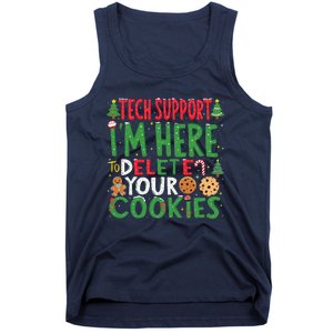 Tech Support IM Here To Delete Your Cookies Christmas Xmas Tank Top