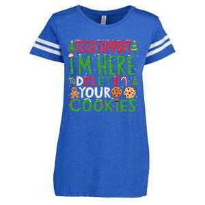 Tech Support IM Here To Delete Your Cookies Christmas Xmas Enza Ladies Jersey Football T-Shirt