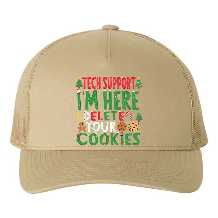 Tech Support IM Here To Delete Your Cookies Christmas Xmas Yupoong Adult 5-Panel Trucker Hat