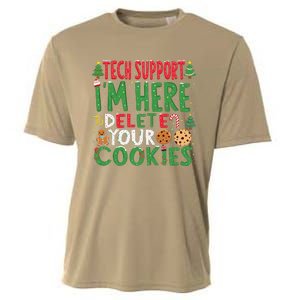 Tech Support IM Here To Delete Your Cookies Christmas Xmas Cooling Performance Crew T-Shirt