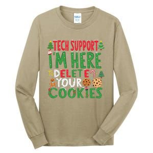 Tech Support IM Here To Delete Your Cookies Christmas Xmas Tall Long Sleeve T-Shirt