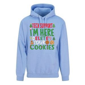 Tech Support IM Here To Delete Your Cookies Christmas Xmas Unisex Surf Hoodie