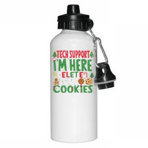 Tech Support IM Here To Delete Your Cookies Christmas Xmas Aluminum Water Bottle