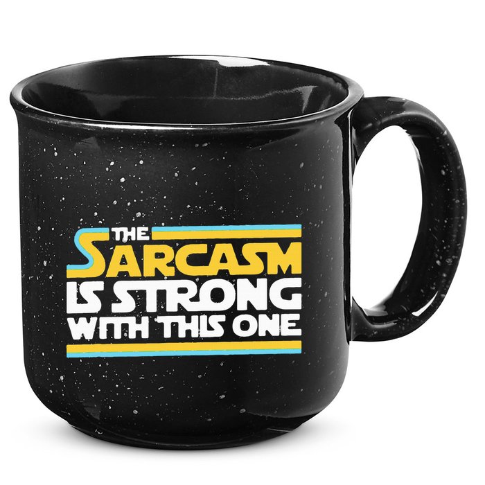 The Sarcasm Is Strong With This One Funny Sarcastic 15oz Campfire Ceramic Mug