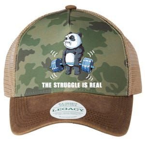 The Struggle Is Real Panda Funny Cool Gift Legacy Tie Dye Trucker Hat