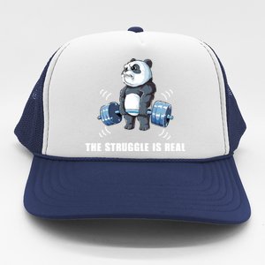 The Struggle Is Real Panda Funny Cool Gift Trucker Hat