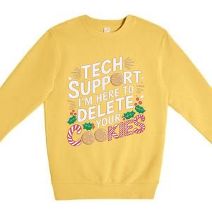 Tech Support IM Here To Delete Your Cookies Funny It Nerds Premium Crewneck Sweatshirt