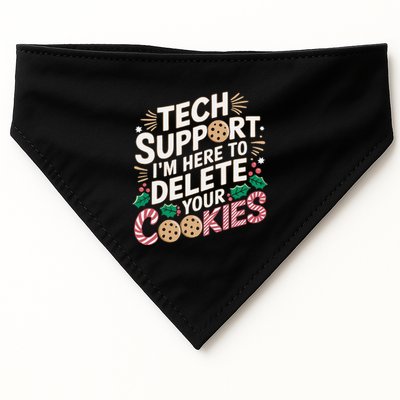 Tech Support IM Here To Delete Your Cookies Funny It Nerds USA-Made Doggie Bandana