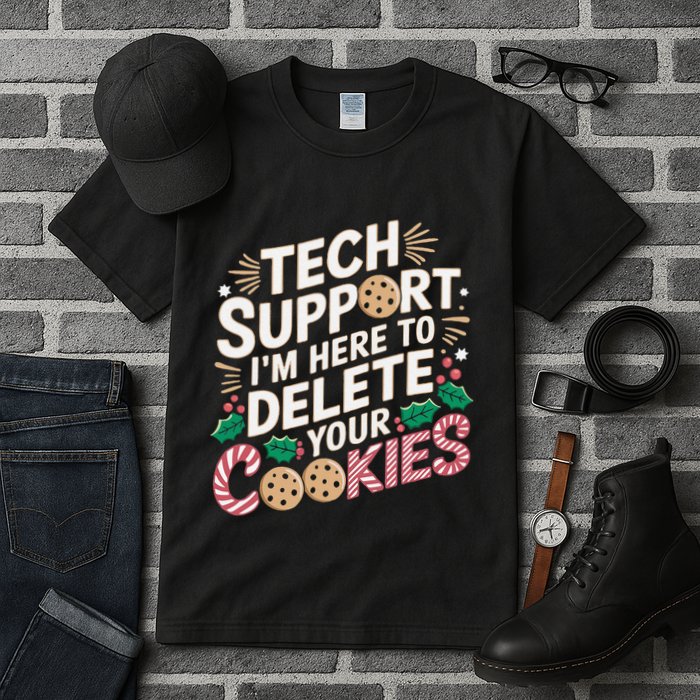 Tech Support IM Here To Delete Your Cookies Funny It Nerds Tall T-Shirt