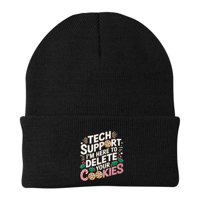 Tech Support IM Here To Delete Your Cookies Funny It Nerds Knit Cap Winter Beanie