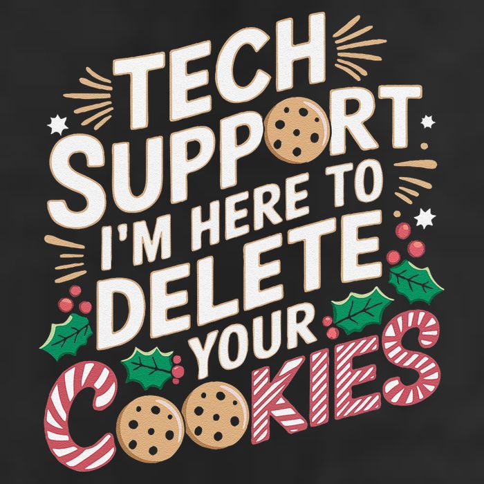 Tech Support IM Here To Delete Your Cookies Funny It Nerds Knit Cap Winter Beanie