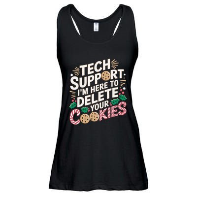 Tech Support IM Here To Delete Your Cookies Funny It Nerds Ladies Essential Flowy Tank
