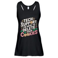 Tech Support IM Here To Delete Your Cookies Funny It Nerds Ladies Essential Flowy Tank