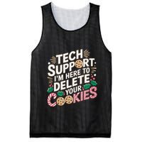 Tech Support IM Here To Delete Your Cookies Funny It Nerds Mesh Reversible Basketball Jersey Tank