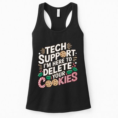 Tech Support IM Here To Delete Your Cookies Funny It Nerds Womens Tank Top
