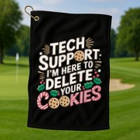 Tech Support IM Here To Delete Your Cookies Funny It Nerds Golf Towel