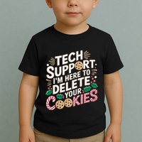 Tech Support IM Here To Delete Your Cookies Funny It Nerds Toddler T-Shirt