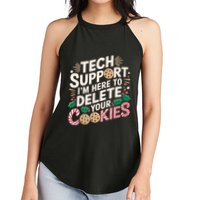 Tech Support IM Here To Delete Your Cookies Funny It Nerds Women's Perfect Tri Rocker Tank