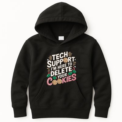 Tech Support IM Here To Delete Your Cookies Funny It Nerds Kids Hoodie