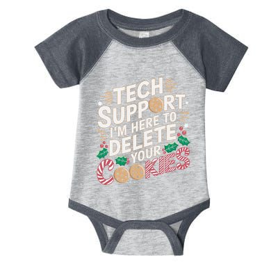 Tech Support IM Here To Delete Your Cookies Funny It Nerds Infant Baby Jersey Bodysuit