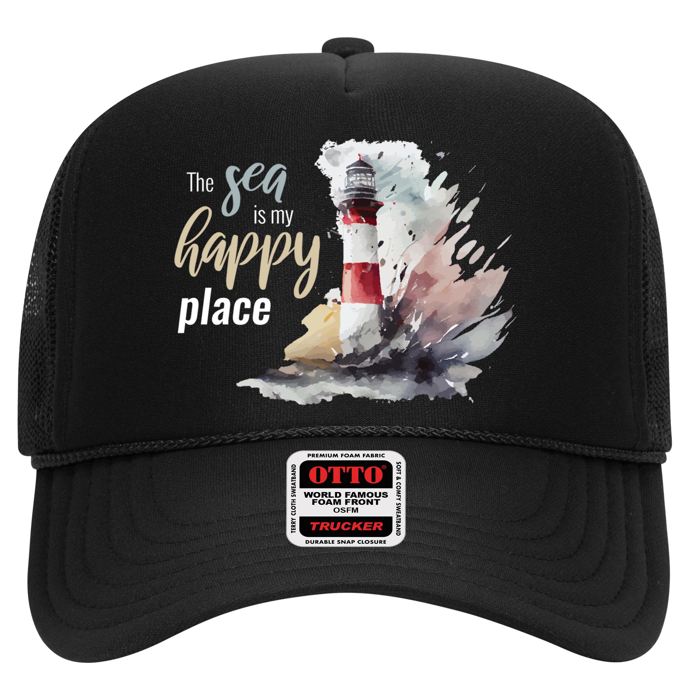 The Sea Is My Happy Place I Beach Lighthouses Coast Summer Cool Gift Hat