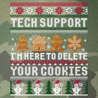 Tech Support I Am Here To Delete Your Cookies Funny Ugly Christmas Legacy Tie Dye Trucker Hat