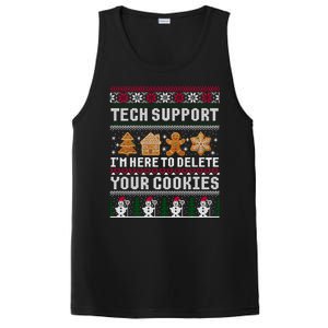 Tech Support I Am Here To Delete Your Cookies Funny Ugly Christmas PosiCharge Competitor Tank