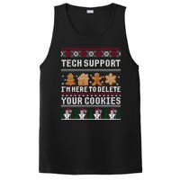 Tech Support I Am Here To Delete Your Cookies Funny Ugly Christmas PosiCharge Competitor Tank