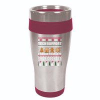 Tech Support I Am Here To Delete Your Cookies Funny Ugly Christmas 16oz Travel Tumbler